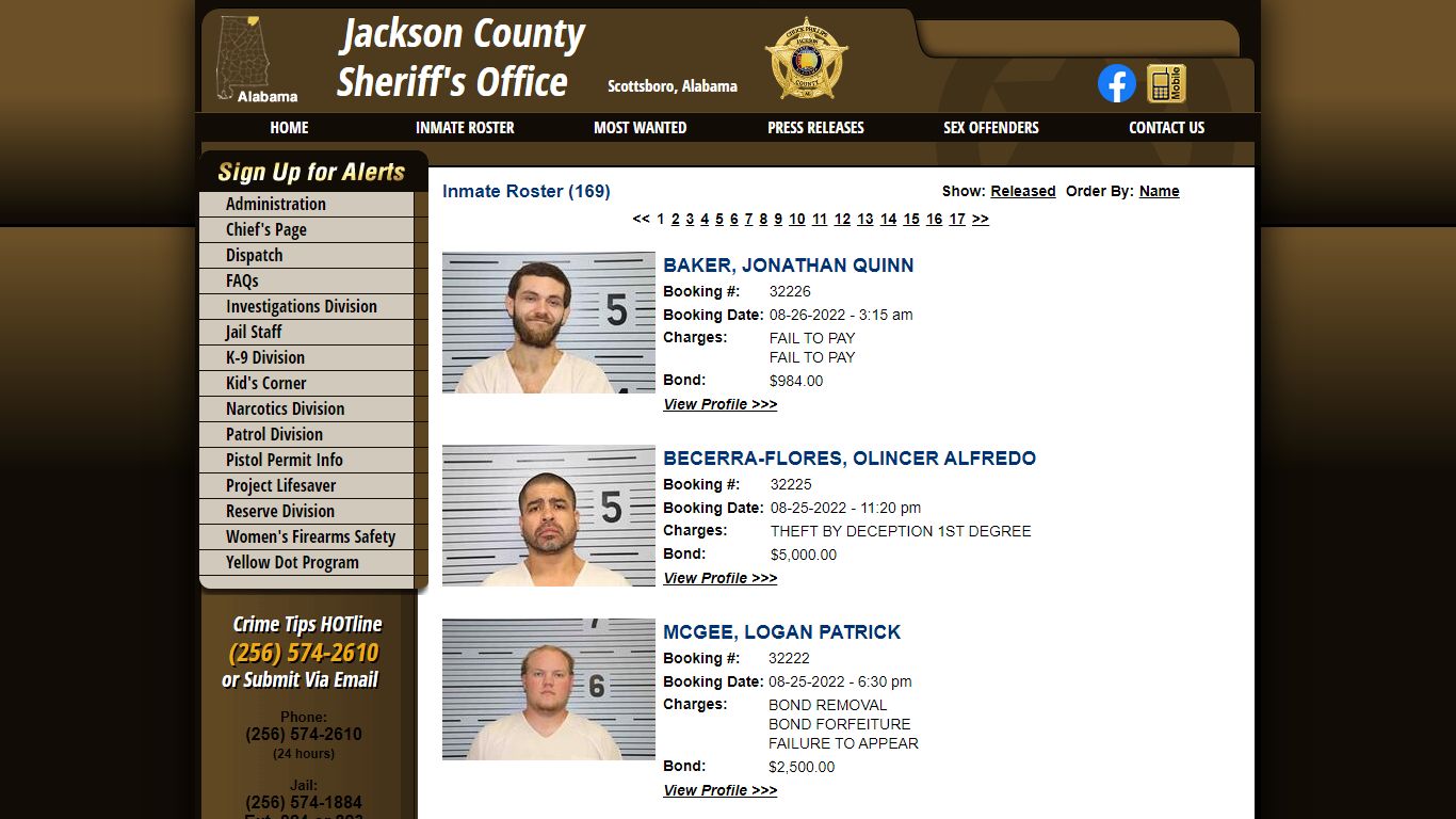 Inmate Roster - Jackson County Sheriff's Office