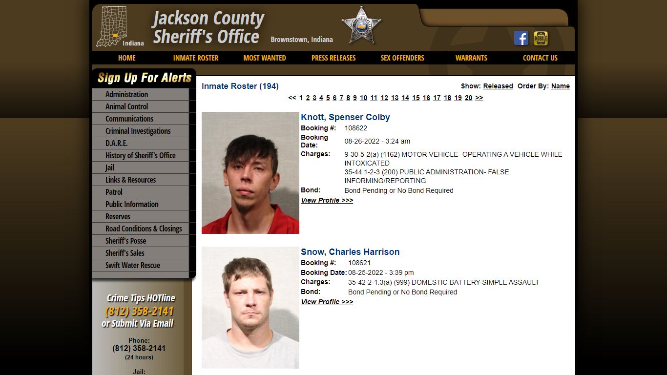 Inmate Roster - Current Inmates Booking Date Descending - Jackson ...